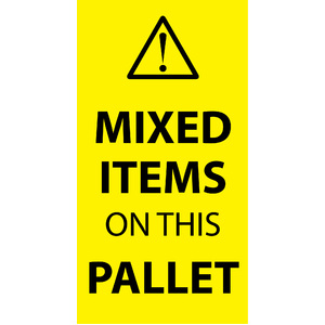 80x149mm Mixed Items on Pallet Label, 500 per roll