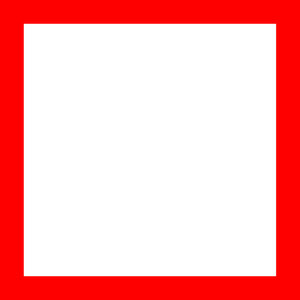 50x50mm GHS Red Border Label, 1000 per roll, 38mm core
