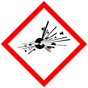 20x20mm GHS Explosives Label, 500 per roll
