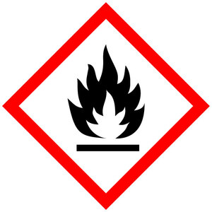 50x50mm GHS Flammables Label, 500 per roll
