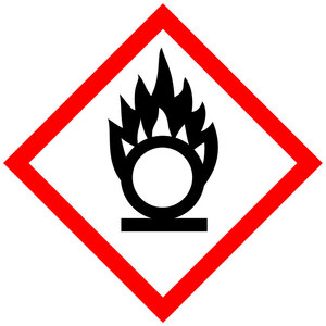 20x20mm GHS Oxidizers Label, 500 per roll