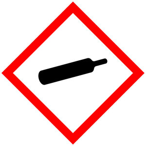 50x50mm GHS Compressed Gases Label, 500 per roll