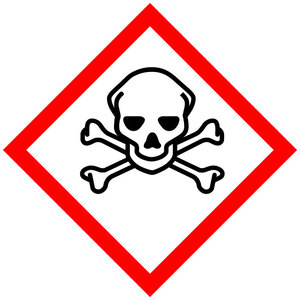 20x20mm GHS Acute Toxicity Label, 500 per roll