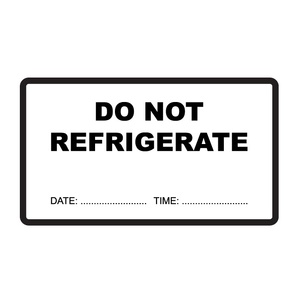 102x63mm Do Not Refrigerate Label, 1000 per roll
