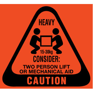 80x73mm Heavylift 15-30kg Label, 500 per roll