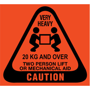 80x73mm Heavylift 20kg and Over Label, 500 per roll