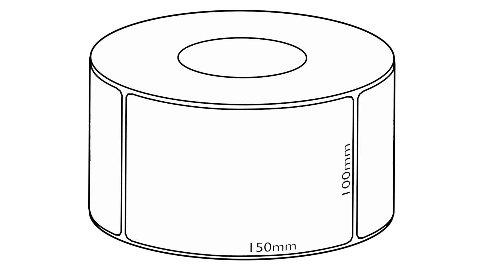 100x150mm Direct Thermal Removable Label, 1000 per roll, 76mm core