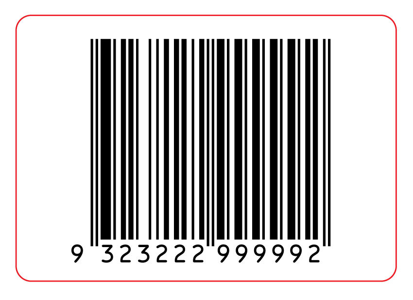 45x35mm EAN13 GS1 Permanent Product Barcode Label