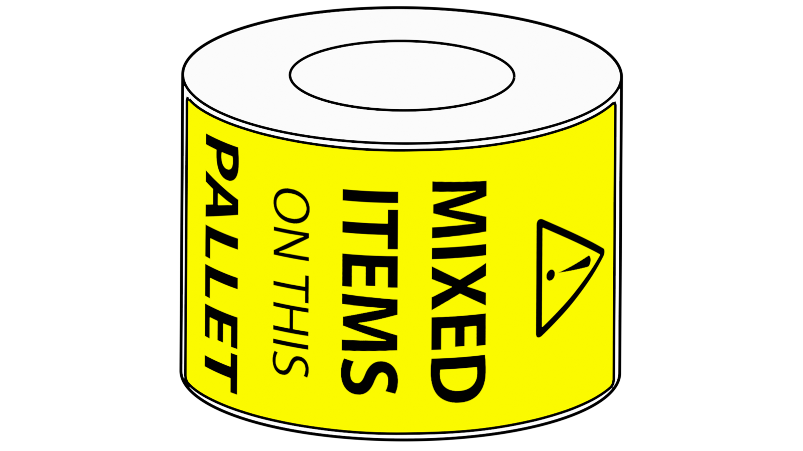 80x149mm Mixed Items on Pallet Label, 500 per roll, 76mm core