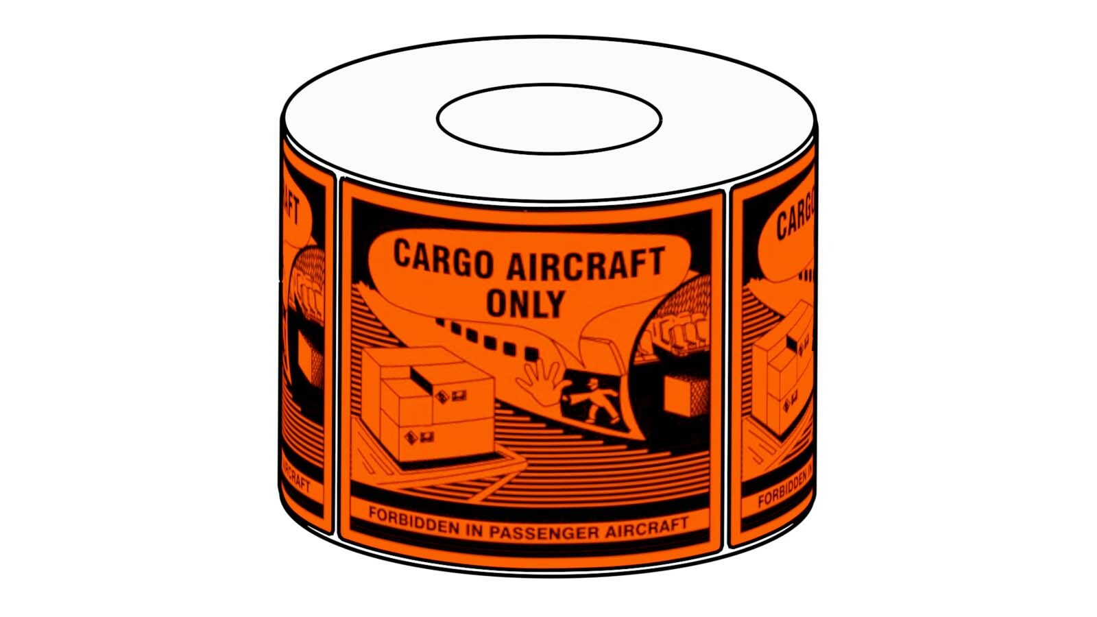 111x126mm Cargo Aircraft Only Label, 500 per roll