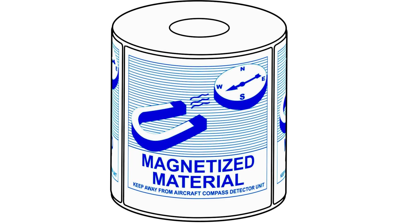105x111mm Magnetized Material Label, 500 per roll, 38mm core