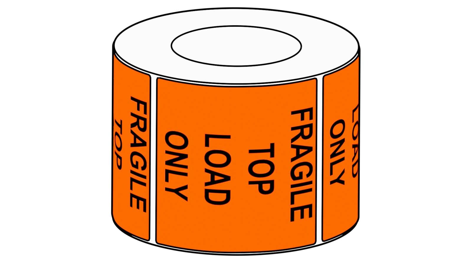 100x100mm Top Load Only Label, 500 per roll, 76mm core