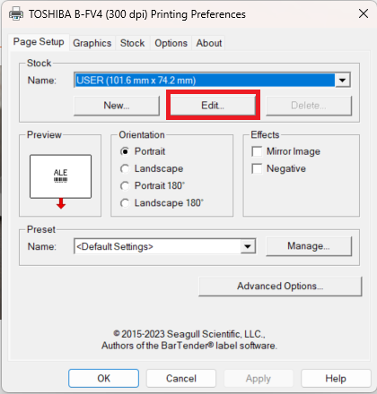 Toshiba Printing Preferences