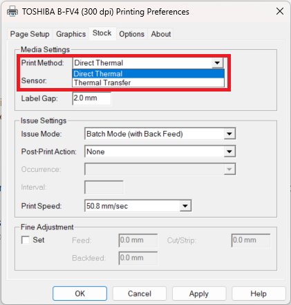 Toshiba Printing Preferences