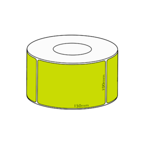 100x150mm Green Direct Thermal Permanent Label, 1000 per roll, 76mm core