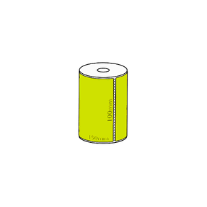 100x150mm Green Direct Thermal Permanent Label, 95 per roll, 19mm core, Perforated