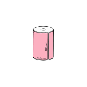 100x150mm Pink Direct Thermal Permanent Label, 95 per roll, 19mm core, Perforated