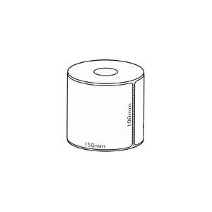 100x150mm Transfer Permanent Label, 350 per roll, 38mm core, Perforated