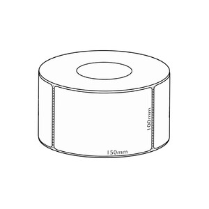 100x150mm Transfer Removable Label, 1000 per roll, 76mm core, Perforated