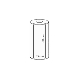 100x35mm Direct Thermal Permanent Label, 300 per roll, 19mm Core