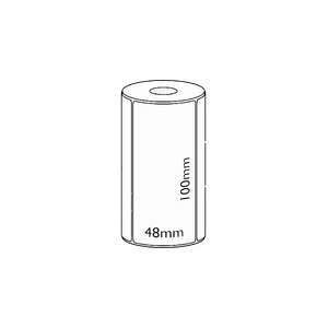 100x48mm Direct Thermal Permanent Label, 250 per roll, 19mm Core