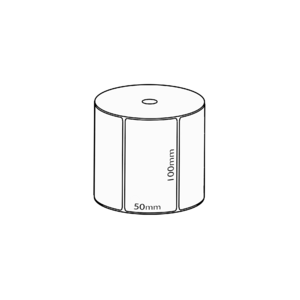 100x50mm Direct Thermal Permanent Label, 1000 per roll, 25mm core