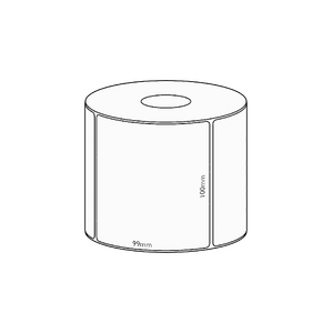 100x99mm Direct Thermal Permanent Label, 500 per roll, 38mm core
