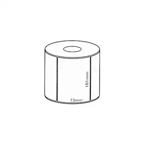 101x73mm Direct Thermal Removable Label, 750 per roll, 38mm core, perforated