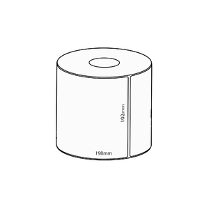 102x198mm Direct Thermal Removable Label, 250 per roll, 38mm core