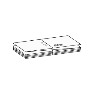 102x198mm Transfer Permanent Label, 1250 per stack, Fanfolded
