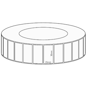 30x15mm Transfer Permanent Label, 8350 per roll, 76mm core