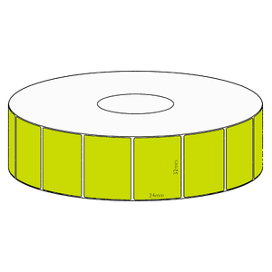 32x24mm Green Direct Thermal Permanent Label, 1850 per roll, 38mm core