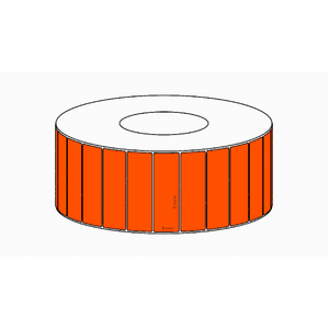 35x11mm Orange Direct Thermal Permanent Label, 10700 per roll, 76mm core