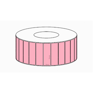 35x11mm Pink Direct Thermal Permanent Label, 10700 per roll, 76mm core