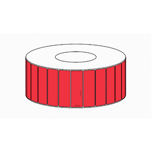 35x11mm Red Direct Thermal Permanent Label, 10700 per roll, 76mm core
