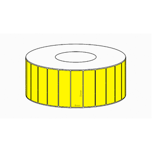 35x11mm Yellow Direct Thermal Permanent Label, 10700 per roll, 76mm core