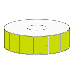 35x27mm Green Direct Thermal Permanent Label, 1650 per roll, 38mm core