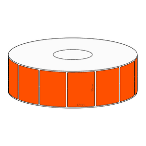 35x27mm Orange Direct Thermal Permanent Label, 1650 per roll, 38mm core