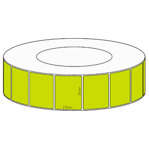 35x27mm Green Direct Thermal Permanent Label, 5000 per roll, 76mm core