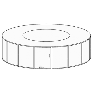 35x27mm Transfer Permanent Label, 5000 per roll, 76mm core
