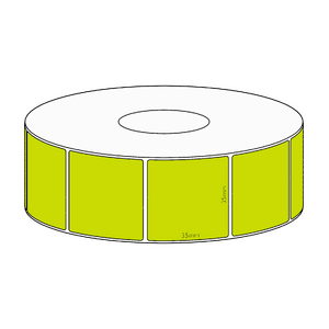 35x35mm Green Direct Thermal Permanent Label, 1300 per roll, 38mm core