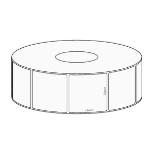 35x35mm Transfer Permanent Label, 1300 per roll, 38mm core