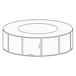 35x35mm Transfer Permanent Label, 3950 per roll, 76mm core