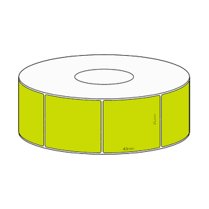 35x40mm Green Direct Thermal Permanent Label, 1150 per roll, 38mm core