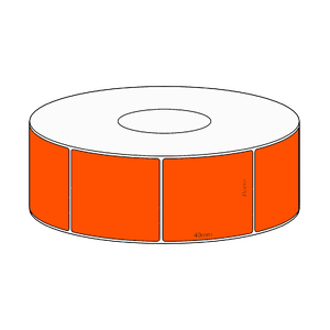 35x40mm Orange Direct Thermal Permanent Label, 1150 per roll, 38mm core
