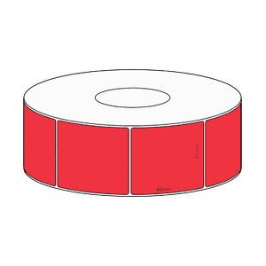 35x40mm Red Direct Thermal Permanent Label, 1150 per roll, 38mm core