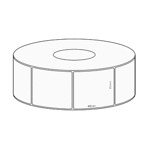 35x40mm Transfer Permanent Label, 1150 per roll, 38mm core