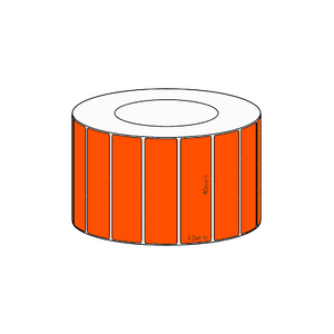 40x12mm Orange Direct Thermal Permanent Label, 3350 per roll, 38mm core