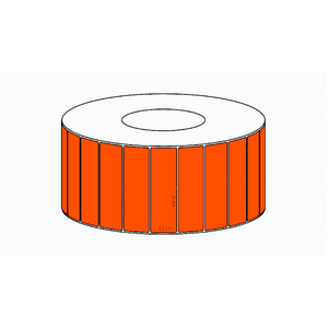 40x12mm Orange Direct Thermal Permanent Label, 10000 per roll, 76mm core