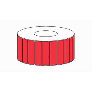 40x12mm Red Direct Thermal Permanent Label, 10000 per roll, 76mm core